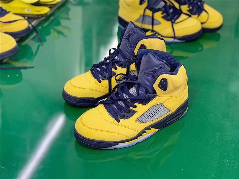 PK GOD Air Jordan 5 V Retro SP Inspire Michigan Amarillo Navy retail materials ready to ship